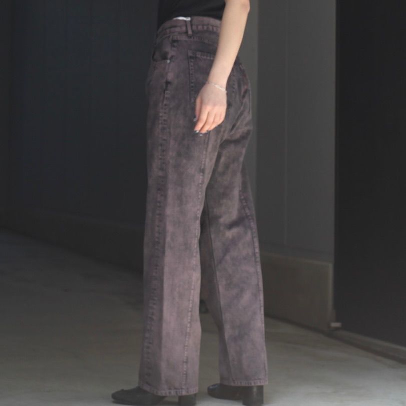 YOKE - 【残り一点】Bleach & Over Dye Denim Wide Straight 5P