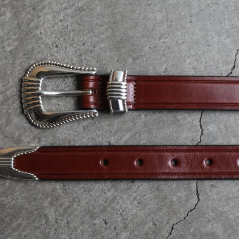 【残りわずか】3-Piece Silver Buckle Belts(OAKBARK×NICKEL)