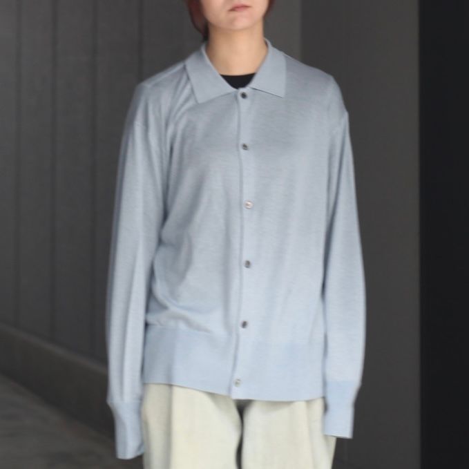 【残り一点】Silk Cashmere Sheer Shirt Cardigan