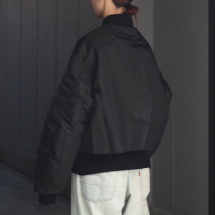 【残り一点】Connected Rib Knit Flight Jacket