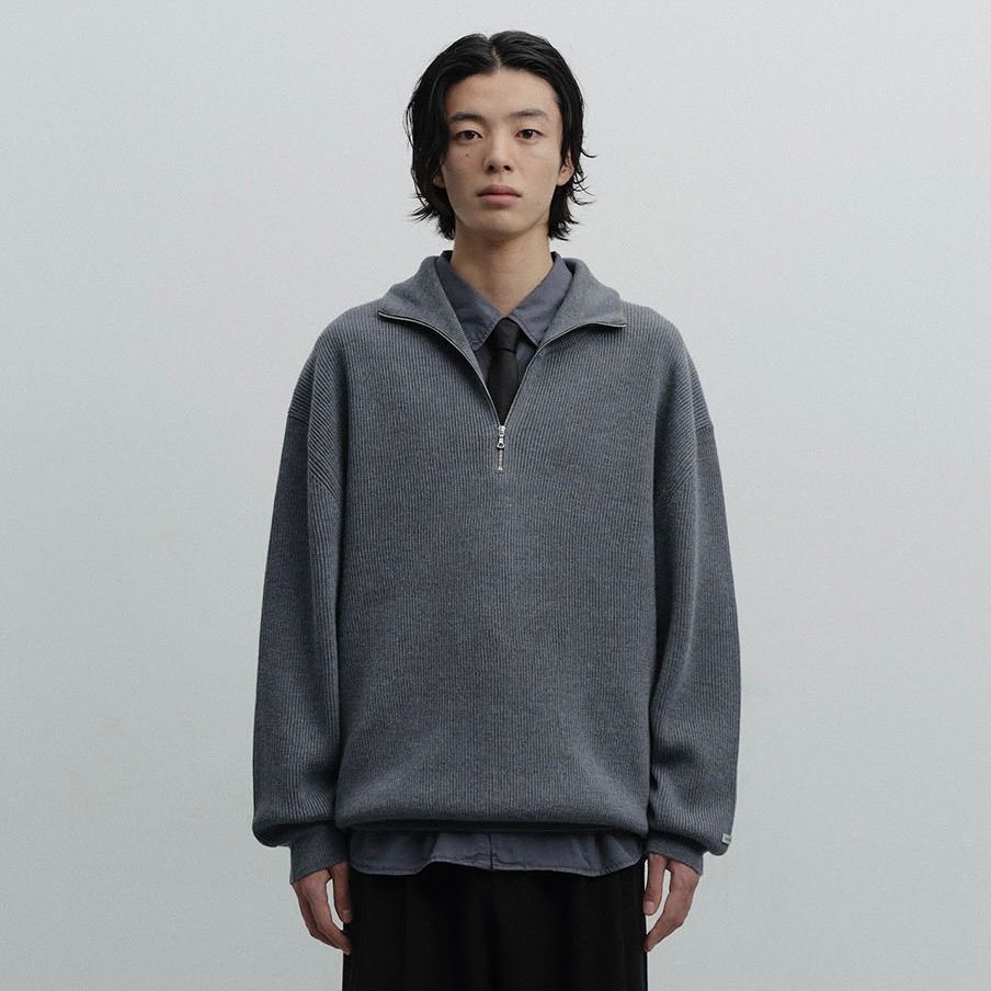 【残り一点】Volume Half Zip Up Knit