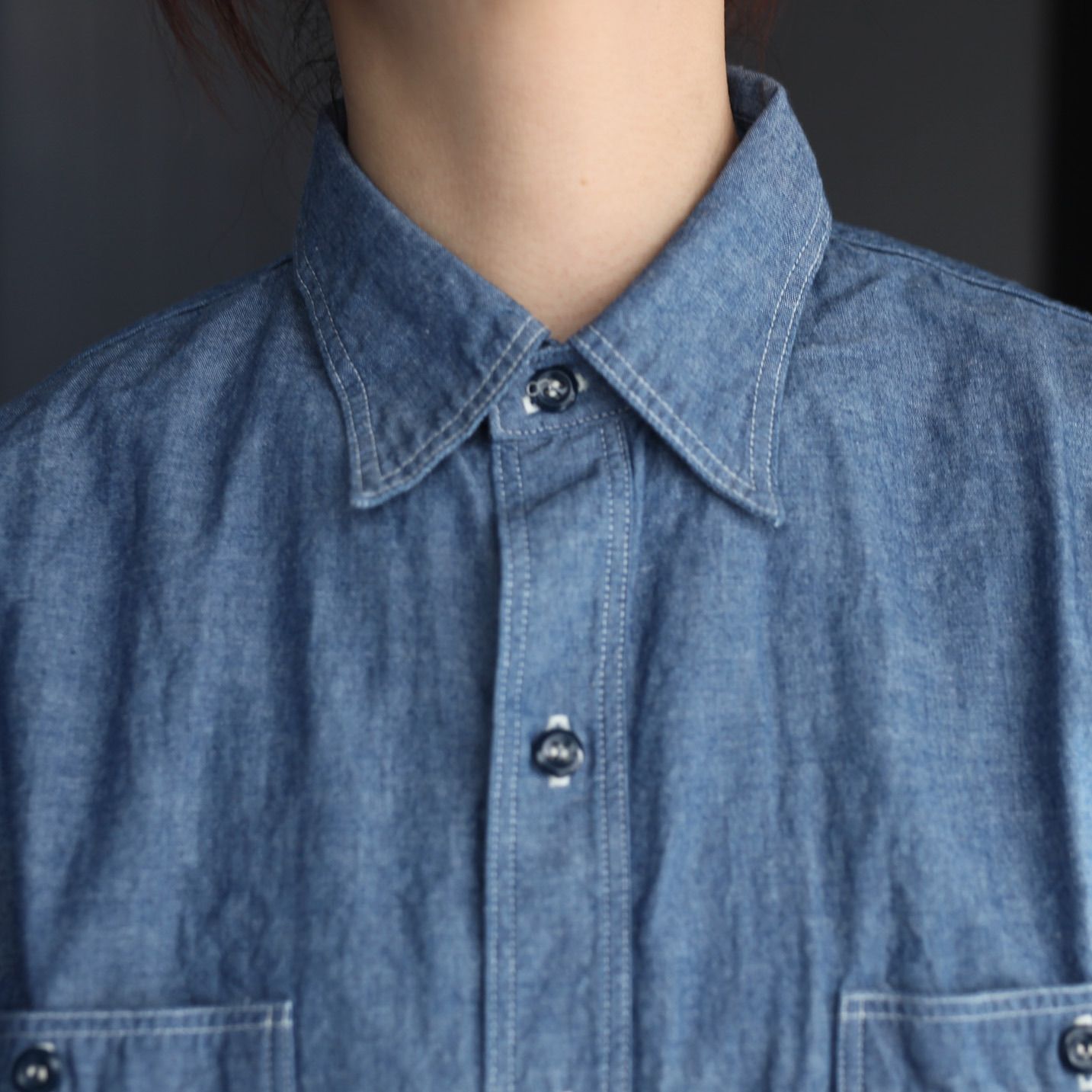 【残り一点】Short Sleeve Chambray Work Shirt