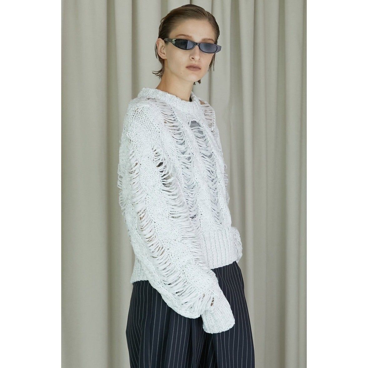 【残り一点】Lame Cable Knit Pullover