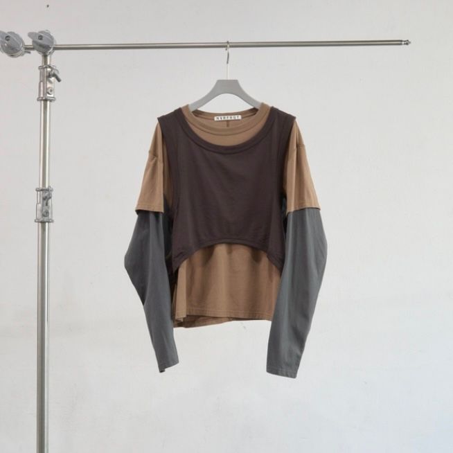 【残り一点】Panelled Multi Layerd T-Shirt
