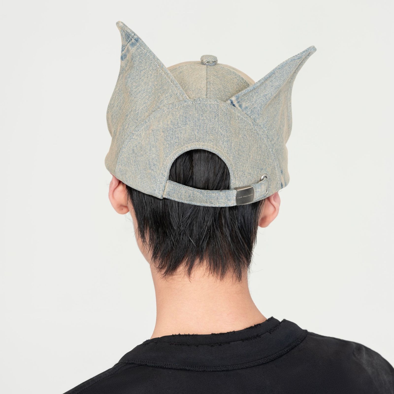 【残り一点】Blue Washed Denim Cat Earflap Baseball Cap