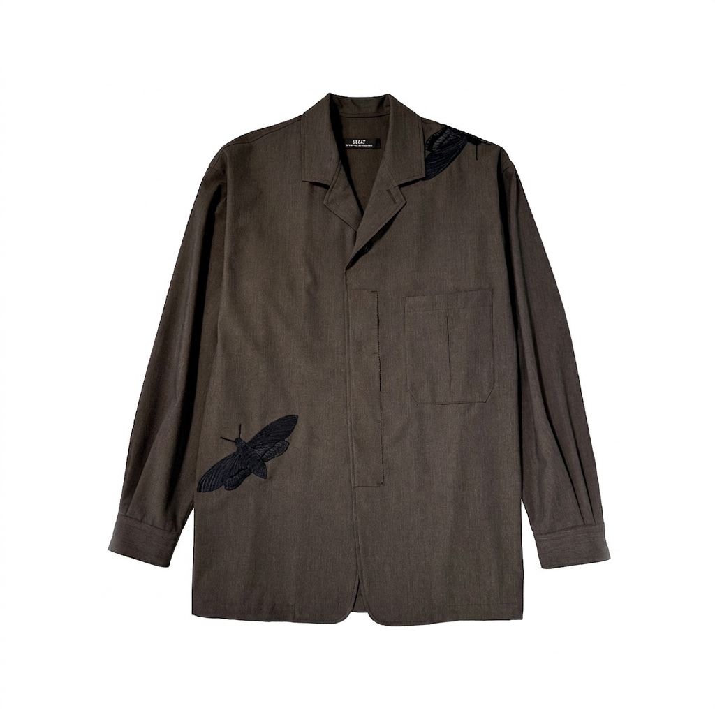 【残り一点】Embroidery Cuffed Jacket Shirt