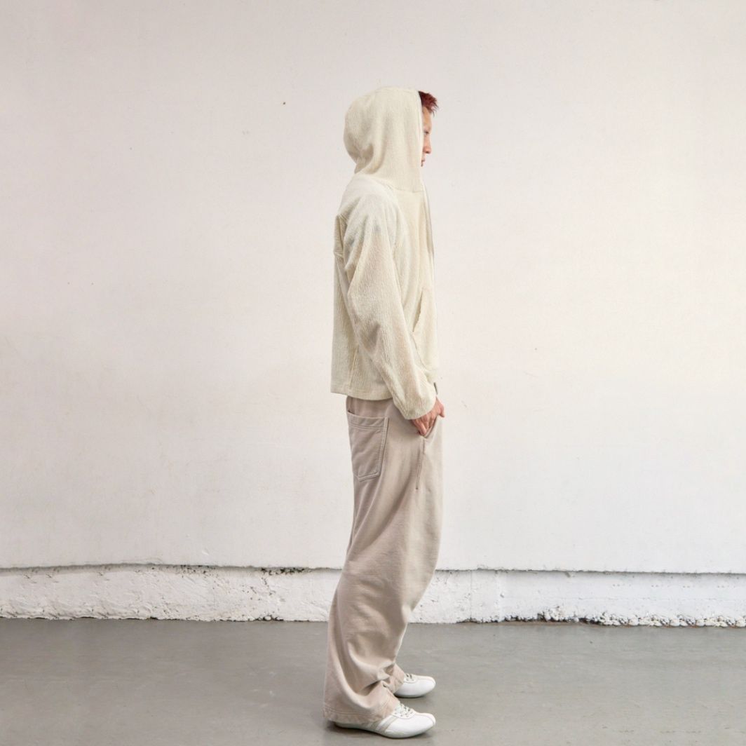 【残り一点】Semi Sheer Full Zip Up Hoodie