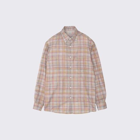 【残り一点】Printed Plaid Cotton Twill Shirt