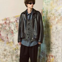 【残り一点】Sheep Leather Single Riders Collared Jacket