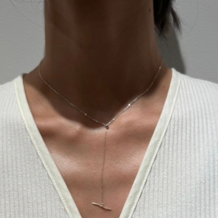 【お取り寄せ注文可能】YU-KIN Silver Chain Lariat Necklace