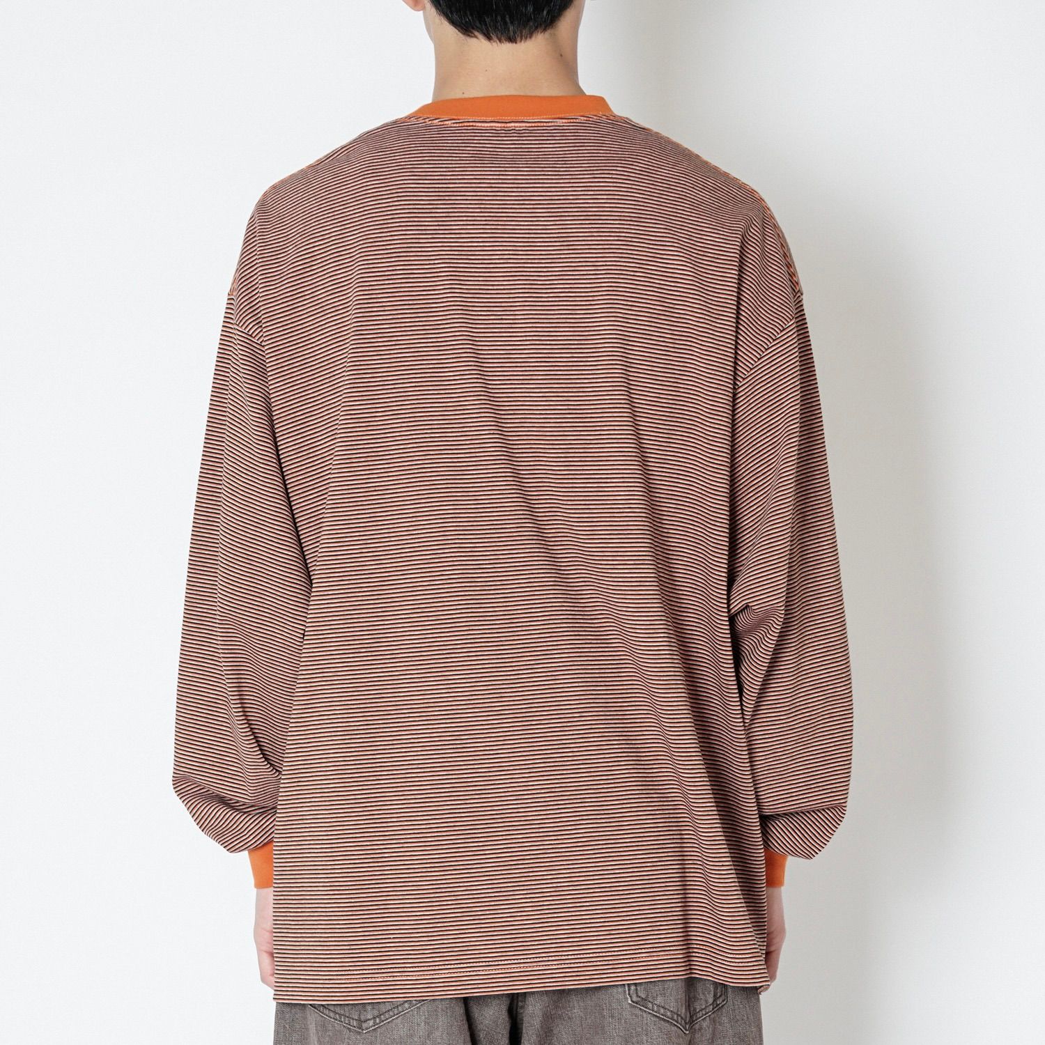 【残り一点】Mercerization Border Wide L/S Tee
