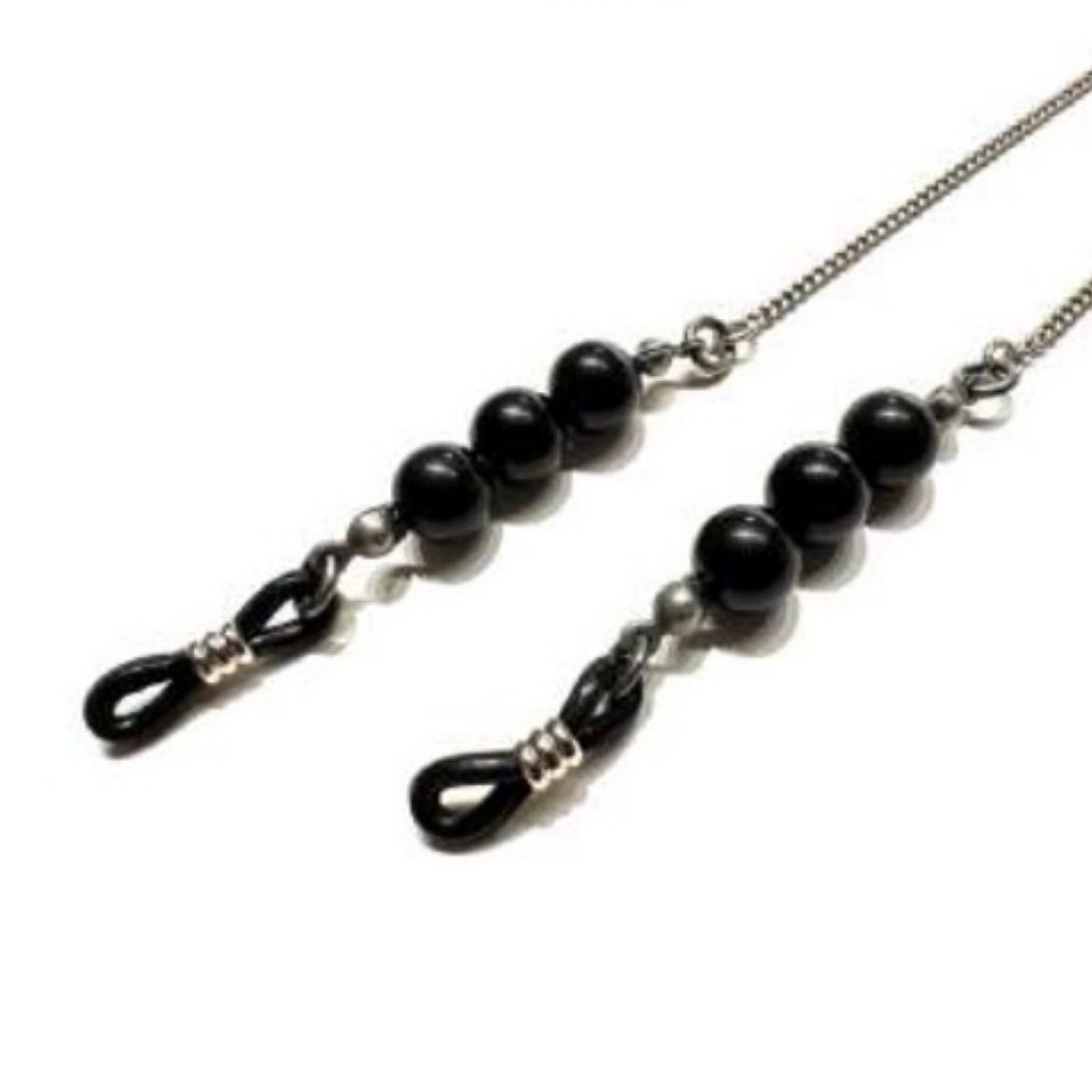 【お取り寄せ注文可能】Glass Chain(BLACK×SILVER)
