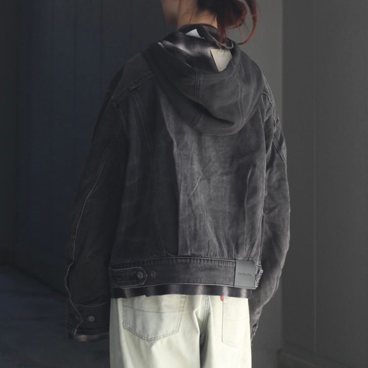 【残り一点】Denim 2-IN-1 Hoodie Jacket