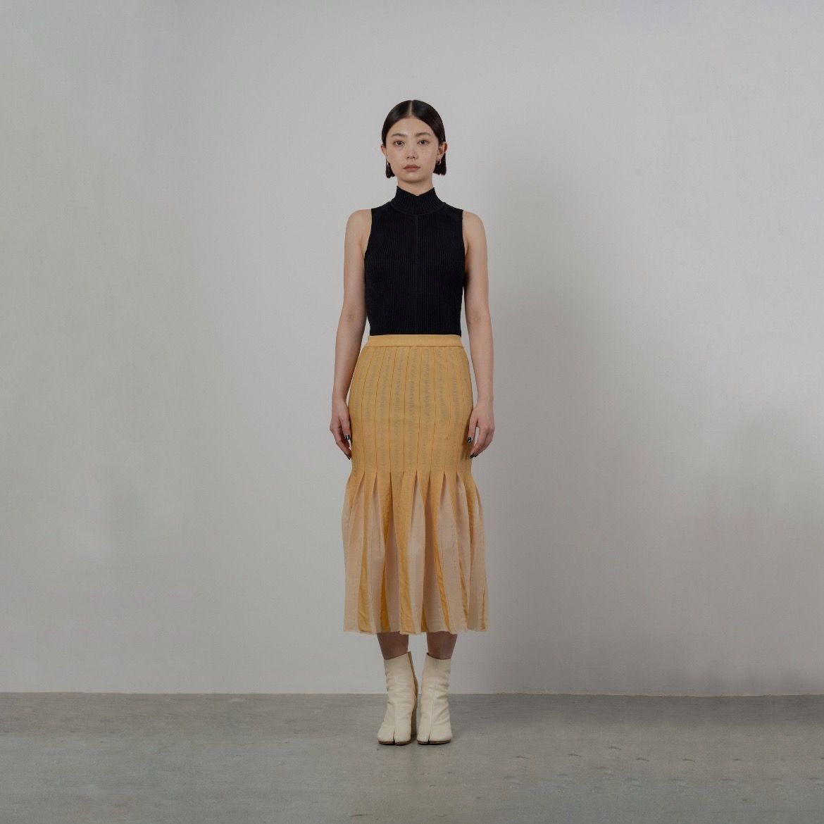 【残り一点】Emblem Pleats Knitted Skirt