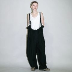 【残り一点】サスペンダーハイウエストタックパンツ
