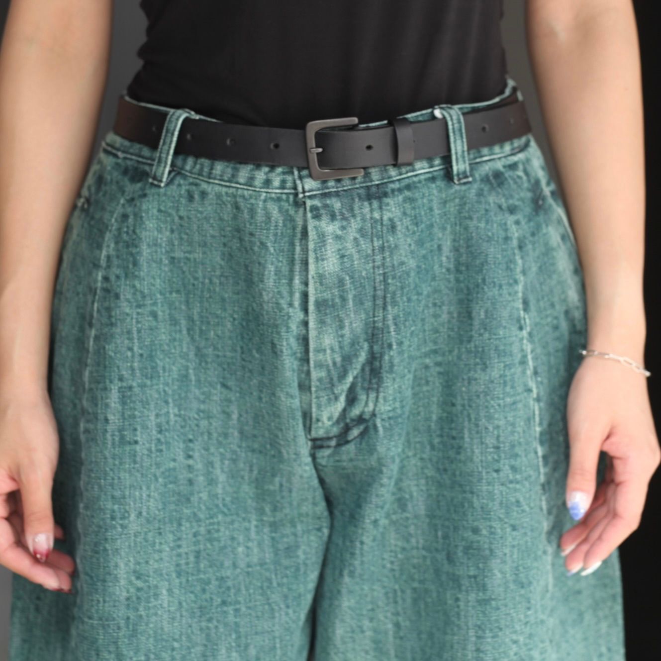 【残り一点】ウォッシュドデニムワイドパンツ