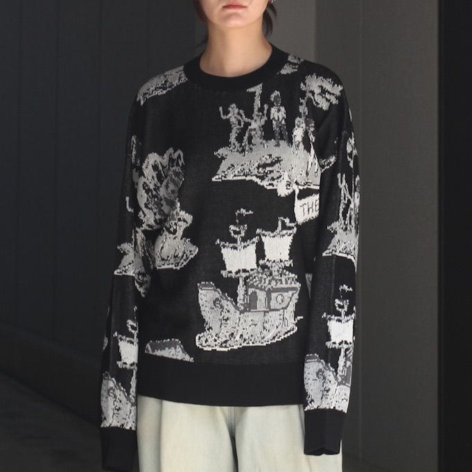 【残り一点】Newcommune Island Jaquard Knit