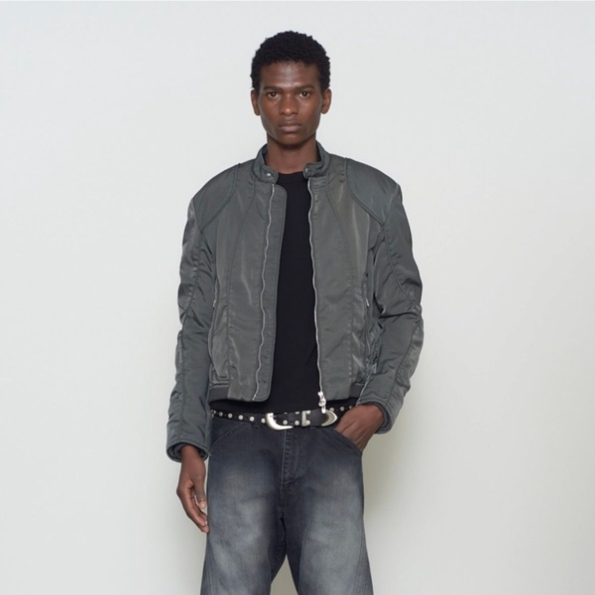 【残り一点】Panelled Padded Moto Jacket