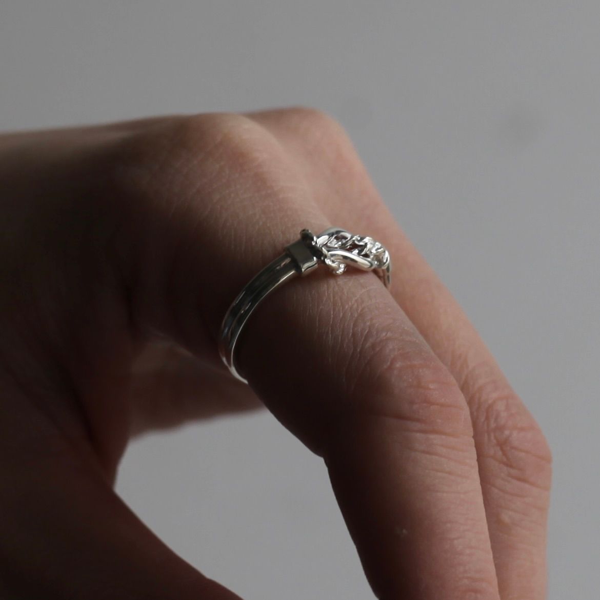 【残り一点】Rope Chain Knot Ring(SILVER)