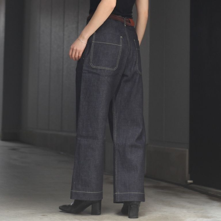 STUDIO NICHOLSON - 【残りわずか】Selvedge Denim Suede-Head Slack  