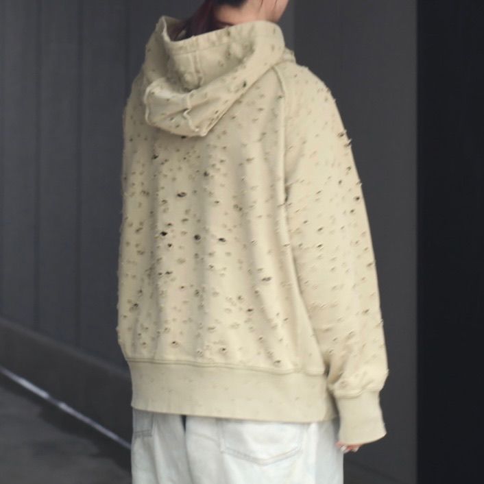 【残り一点】Damaged Zip Up Hoodie