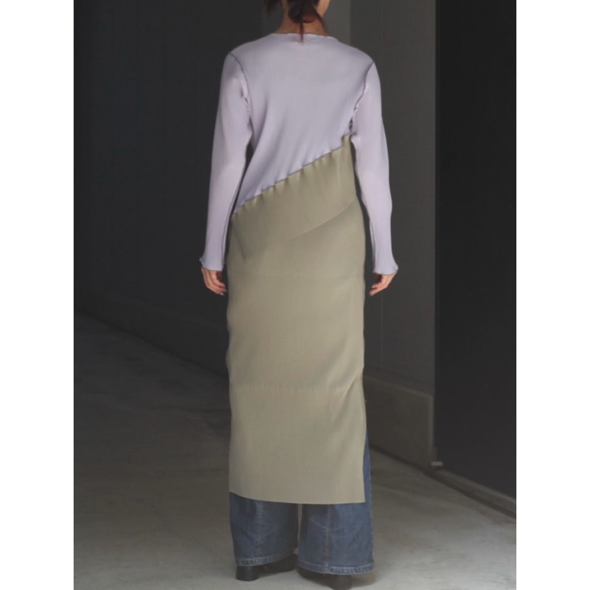 【残り一点】Spiral Wave Long Sleeve Dress
