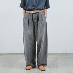 【残り一点】デニムシンプル2タックワイドPT