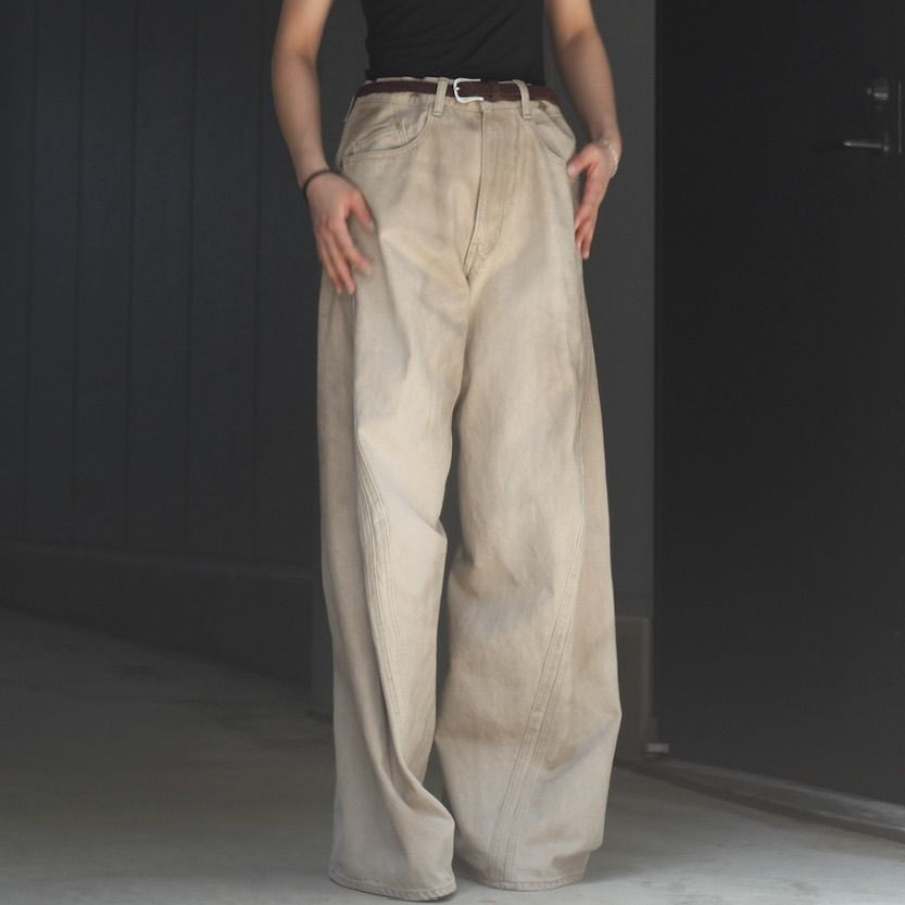 【残りわずか】3D Twisted Wide Leg Jeans