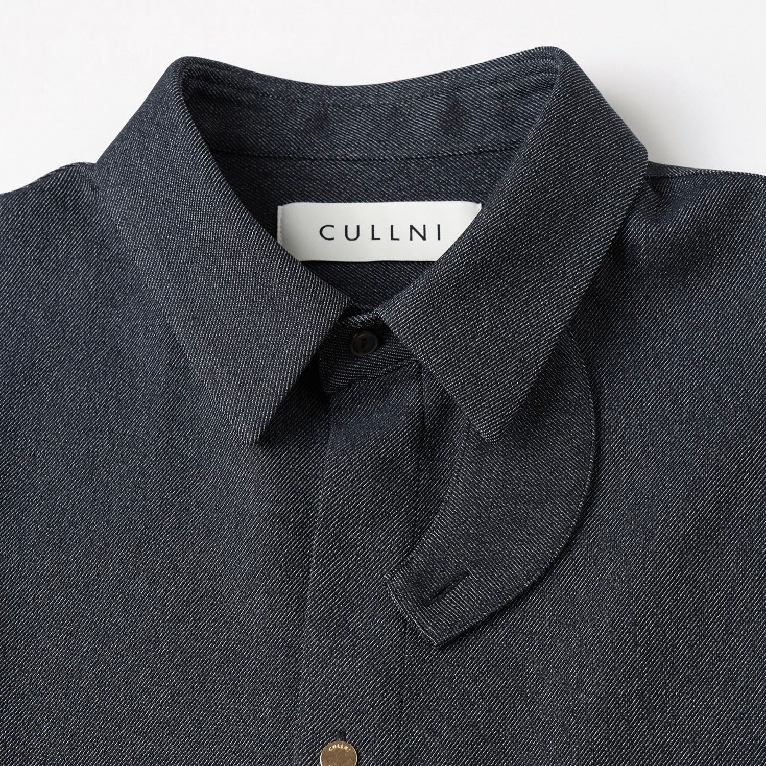 【残り一点】Faux Denim Front Fly Chin Tab Shirt