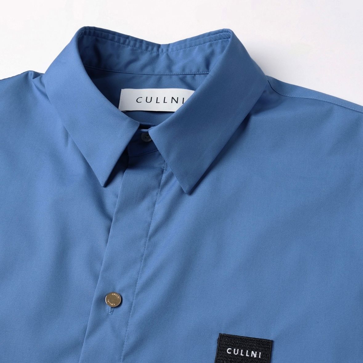 【残り一点】High Count Broadcloth Embroidery Patch Short Sleeve Shirt