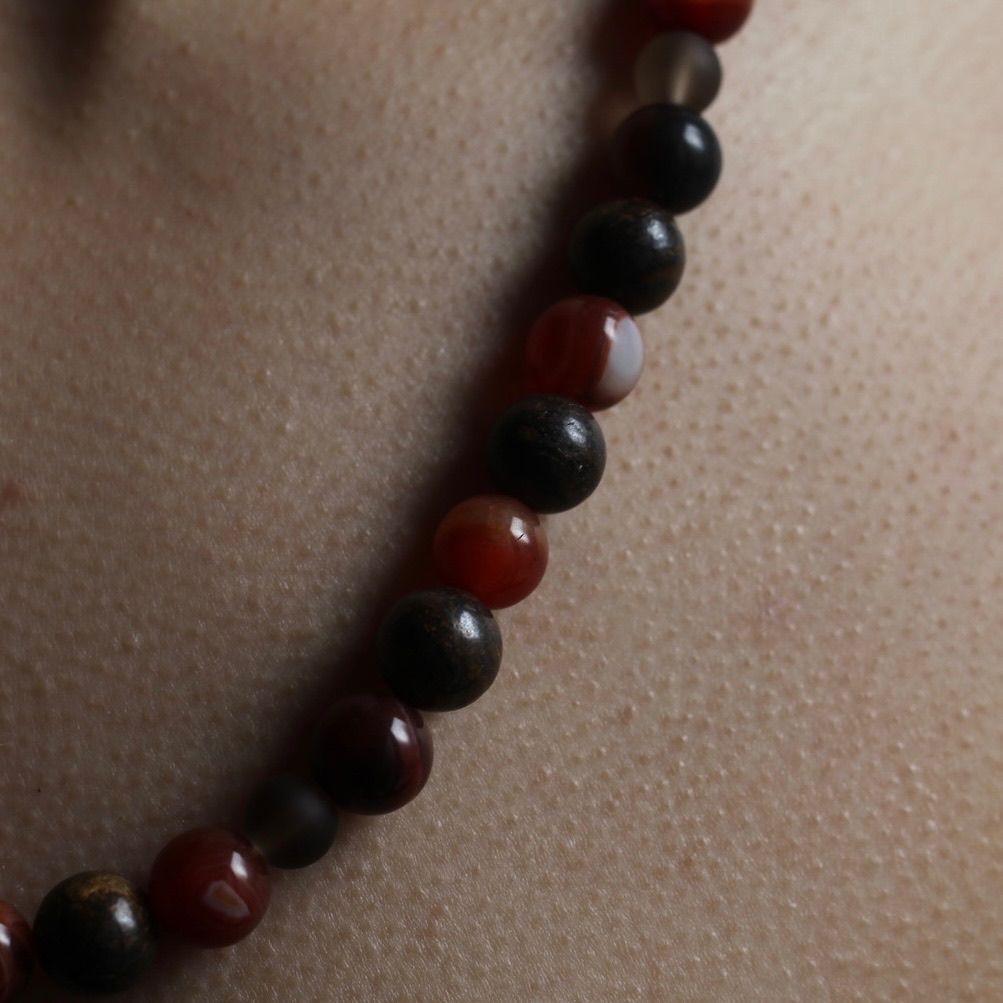 【残り一点】Juzu Necklace(BROWN×GOLD)