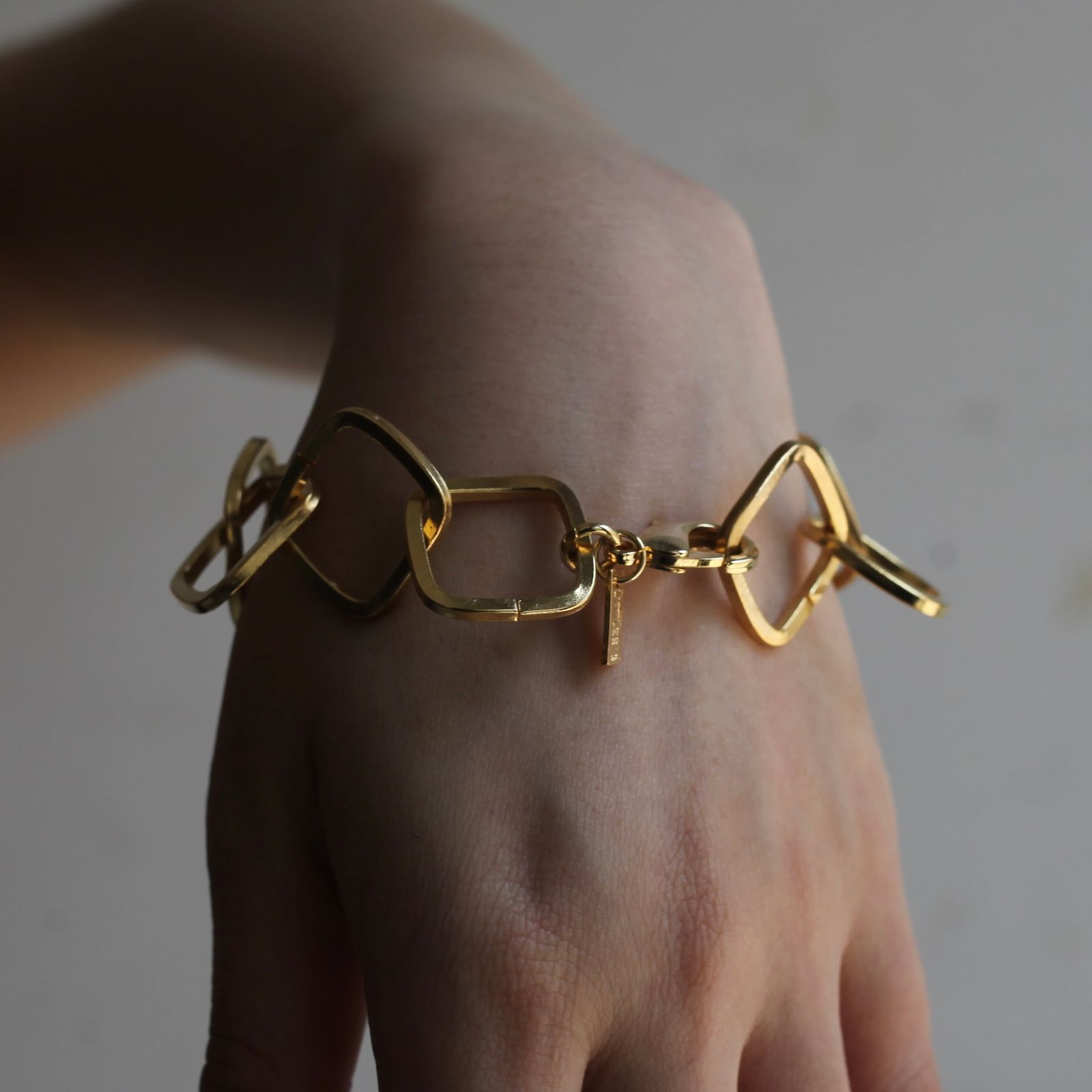【残り一点】Square Chain Bracelet(GOLD)