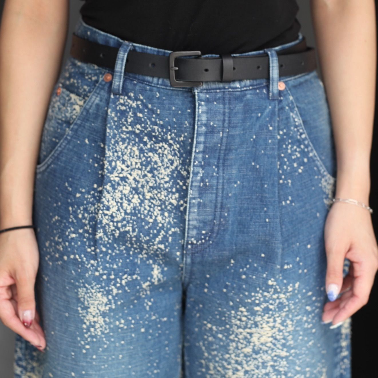 【残り一点】グラニュールデニム6ポケットバギーPT-U