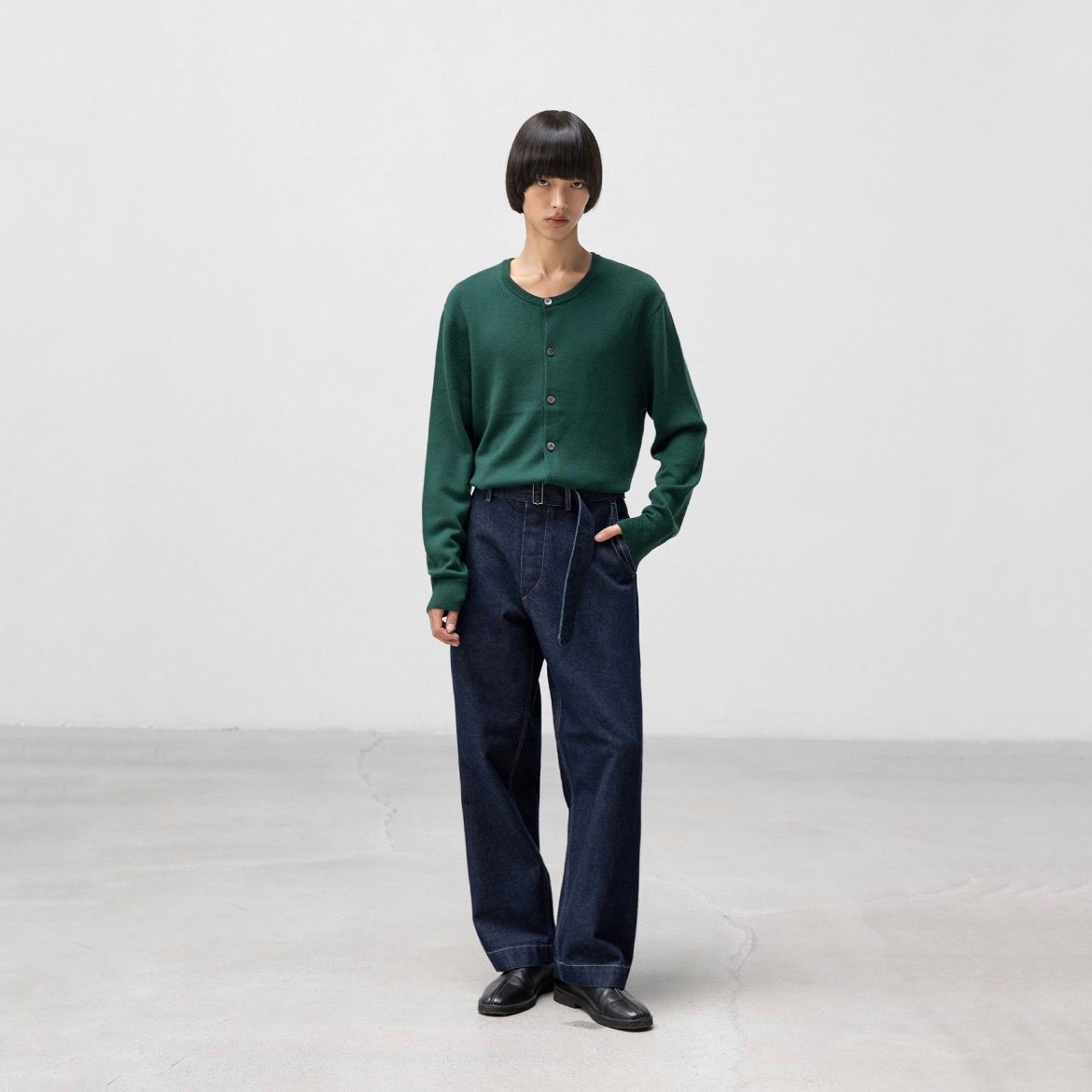 【残り一点】Plenty Belted Denim Slacks