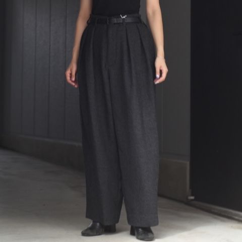 【残り一点】ウールツータックワイドスラックス