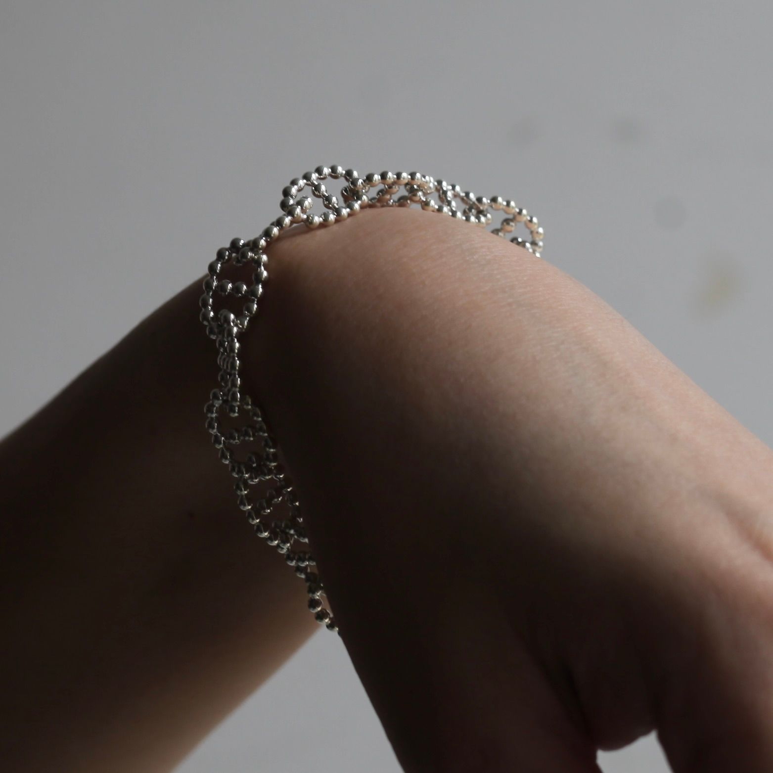 【残り一点】Ball Anchor Chain T-BAR Bracelet SMALL(9mm)