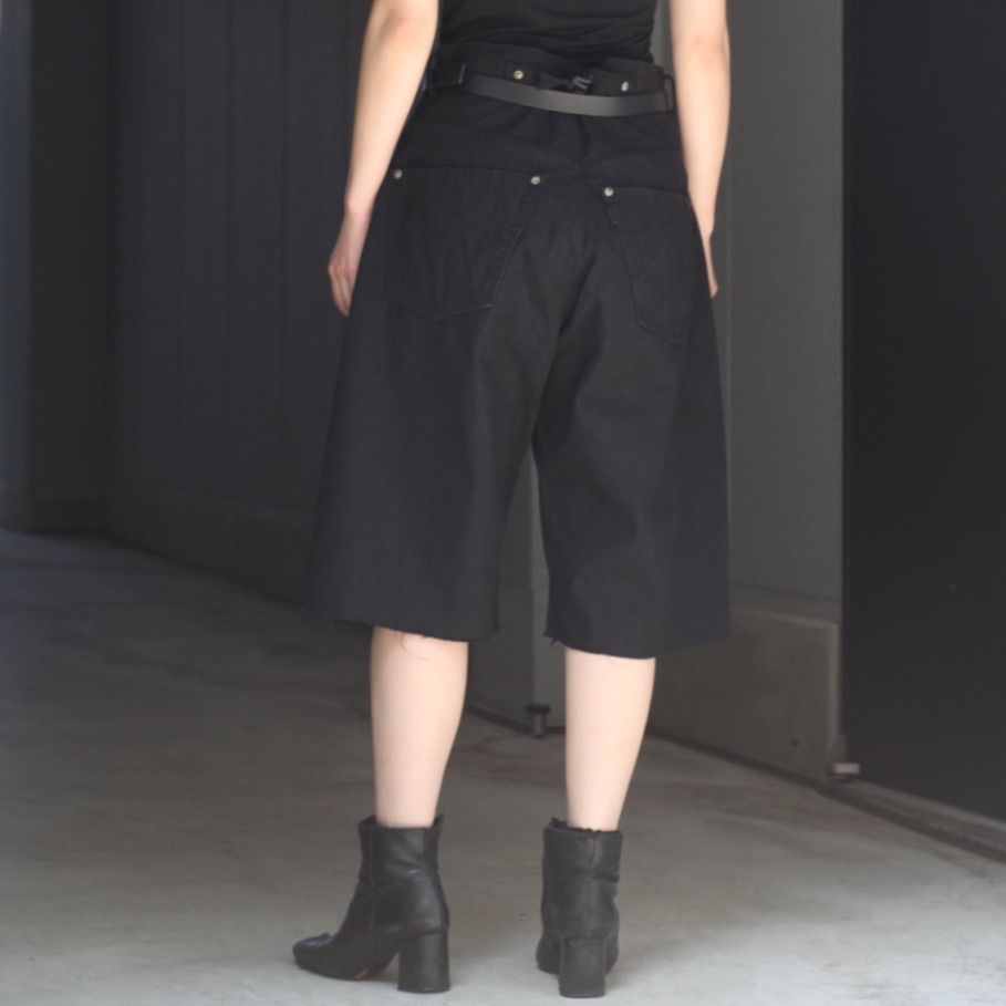 【残りわずか】Cut Off Heavy Short Wide Jeans(AGED CANVAS)