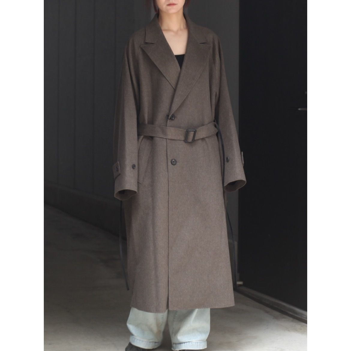 【残り一点】Oversized Peak Lapel Coat(WOOL)