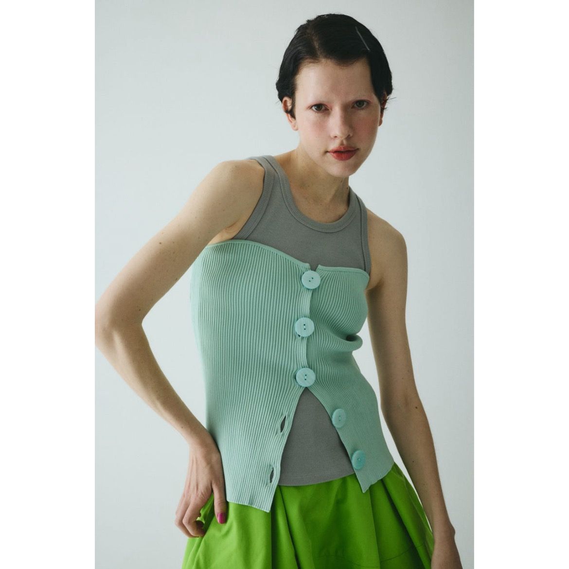 【残り一点】Front Button Knit Bustier
