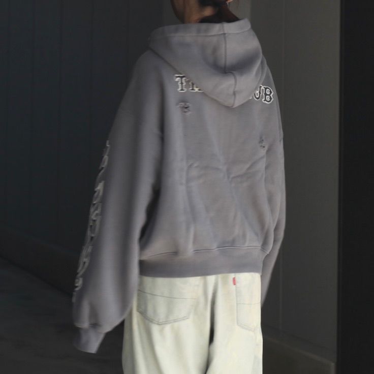 【残り一点】Leather Flame Hooded Zip Up