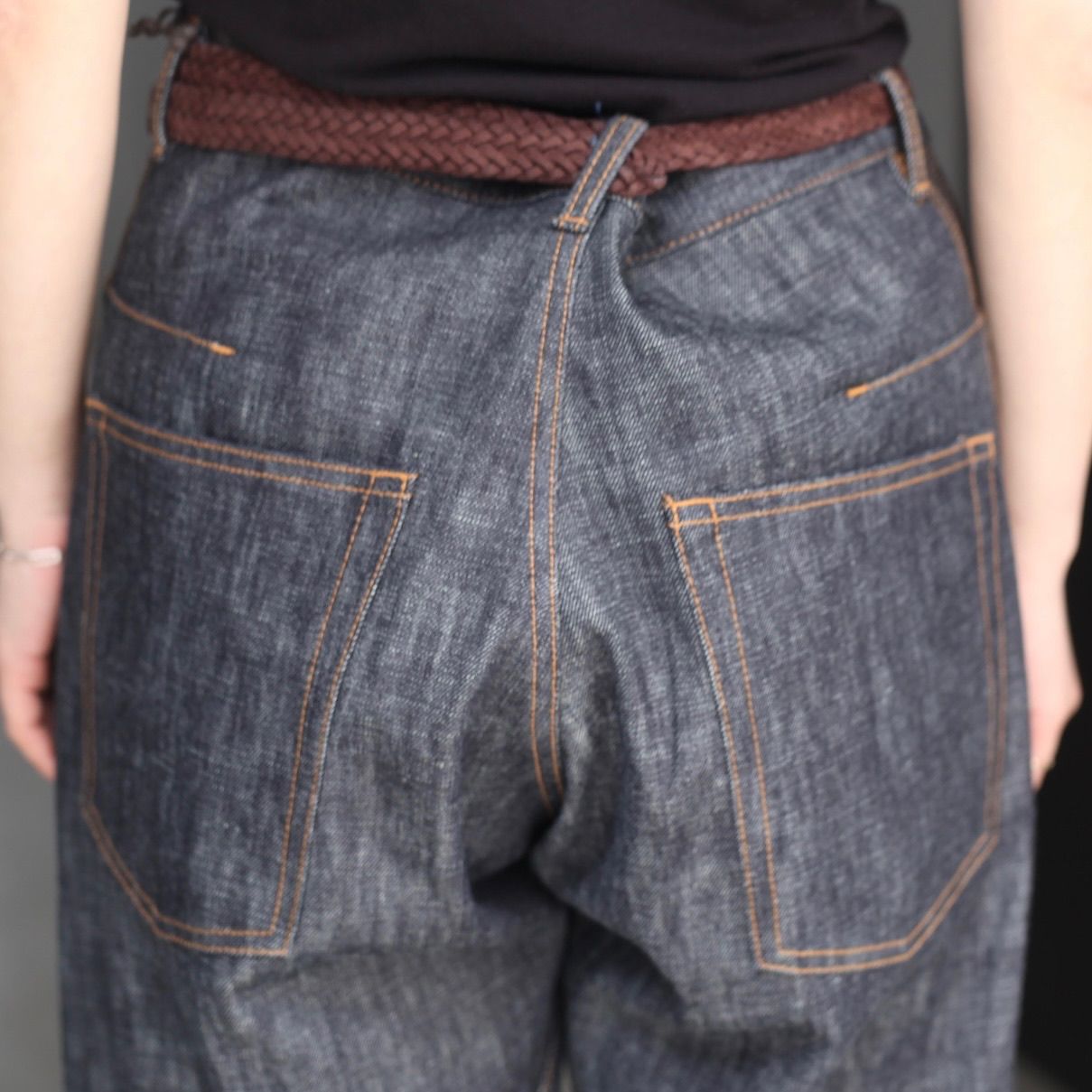 【再販売通知受付可能】3D Twisted Wide Leg Jeans
