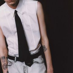 【残り一点】Silk Neck Tie with Plate(BLACK)