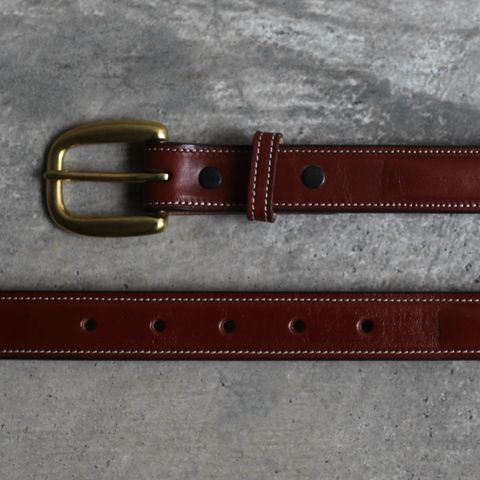 【残りわずか】1 Round Raised Belt(OAKBARK×BRASS)