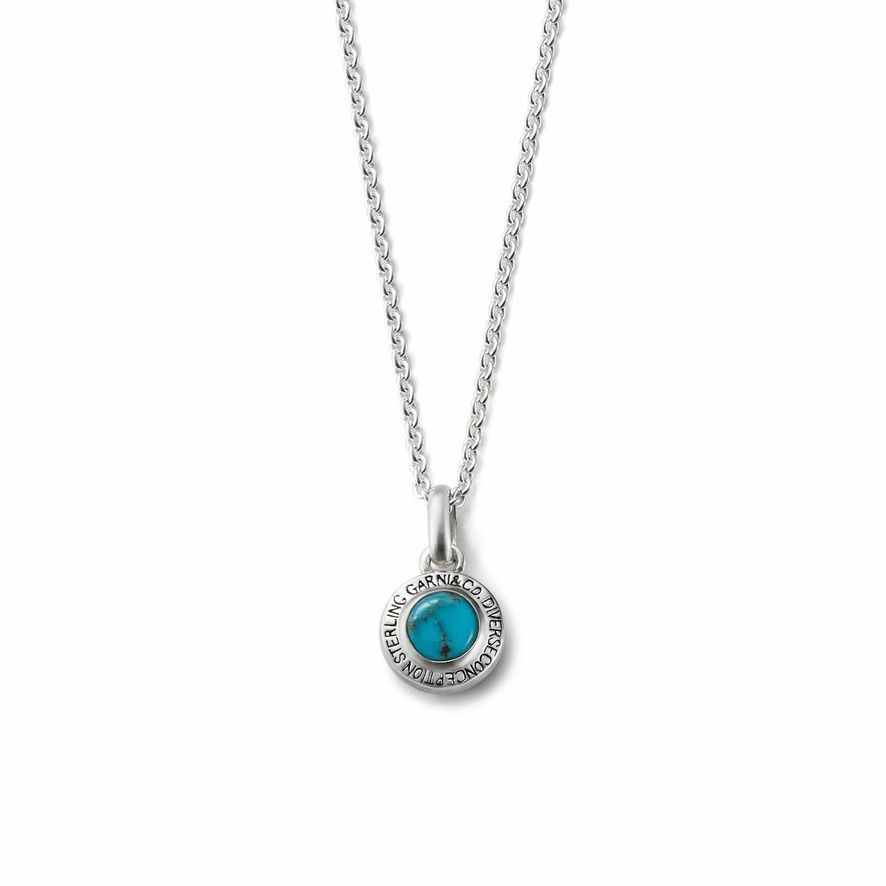 【お取り寄せ注文可能】Round Stone Pendant_S(BLUE)