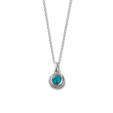 【お取り寄せ注文可能】Round Stone Pendant_S(BLUE)