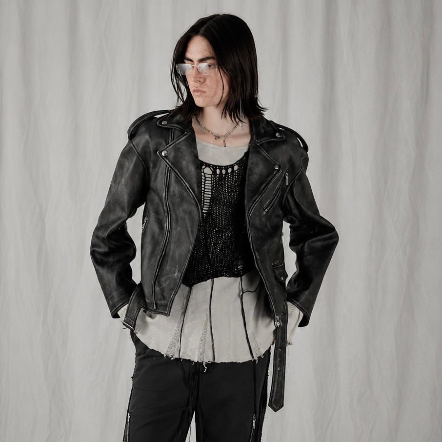 【残り一点】Rub Off Cow Leather Riders Jacket