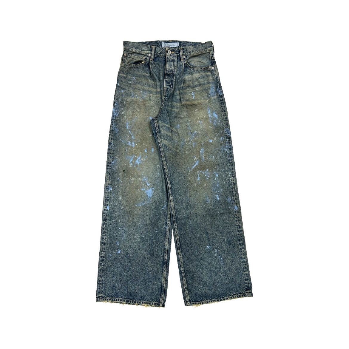 【残り一点】"Paint" Wide Denim Pants