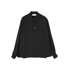 【残り一点】Stripe Double Cloth Chin Tab Long Sleeve Shirt