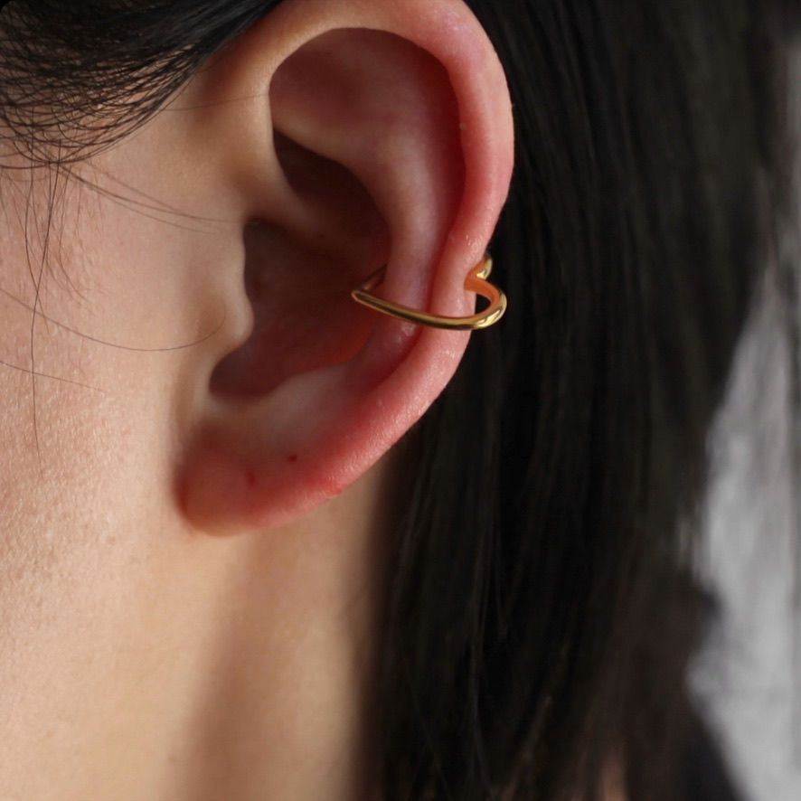 【残り一点】Silver Heart Ear Cuff(GOLD)