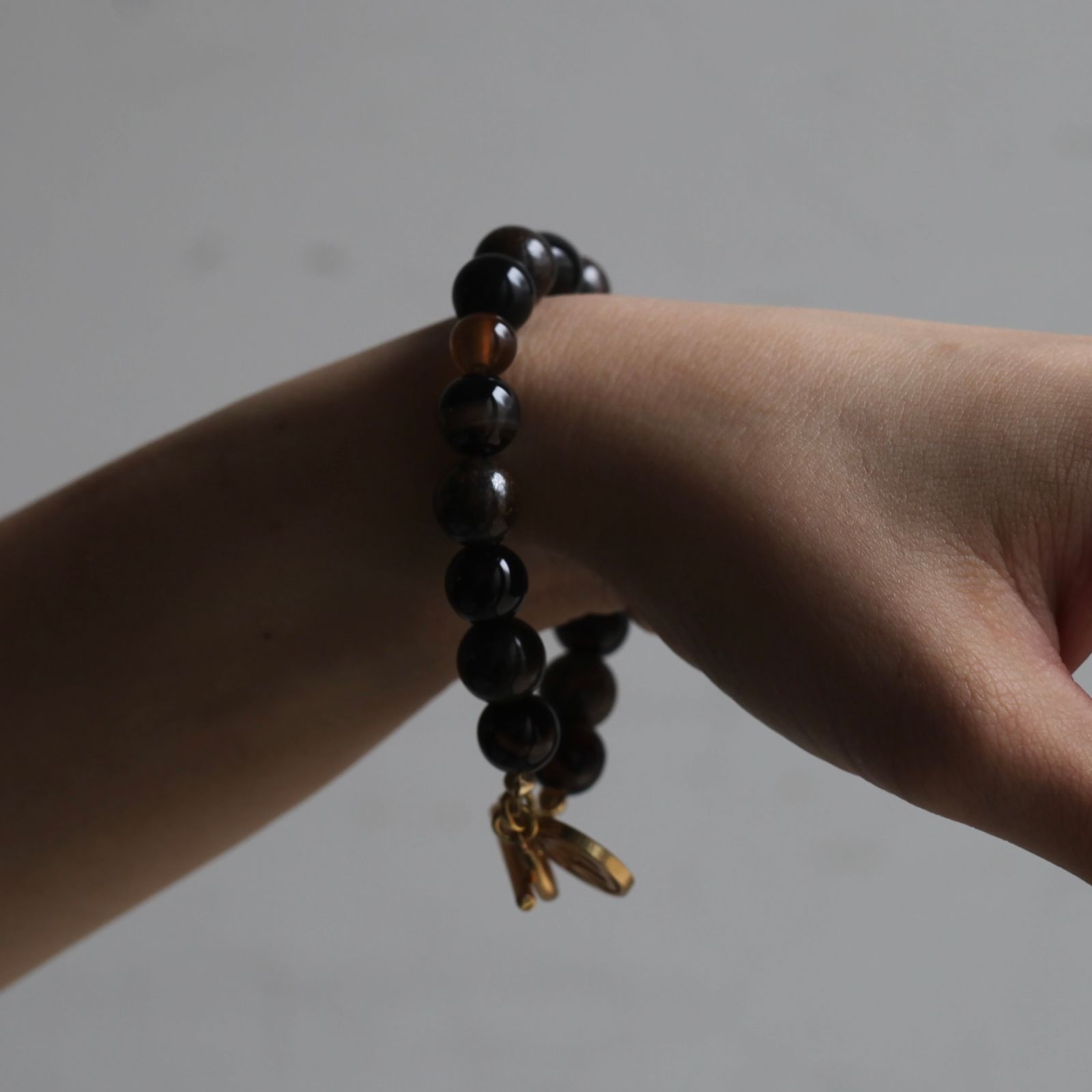 【残りわずか】Single Juzu Bracelet(GOLD×BROWN)